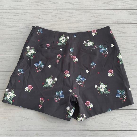 Ted Baker Black Floral Naomii Oracle High Waist Shorts 6 - Picture 8 of 10